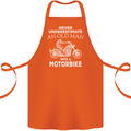Biker Old Man Motorbike Motorcycle Funny Cotton Apron 100% Organic Orange