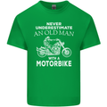 Biker Old Man Motorbike Motorcycle Funny Kids T-Shirt Childrens Irish Green