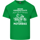 Biker Old Man Motorbike Motorcycle Funny Kids T-Shirt Childrens Irish Green