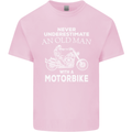 Biker Old Man Motorbike Motorcycle Funny Mens Cotton T-Shirt Tee Top Light Pink