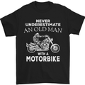 Biker Old Man Motorbike Motorcycle Funny Mens T-Shirt Cotton Gildan Black