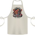 Biker On My Way to Hell Motorbike Skull Cotton Apron 100% Organic Natural