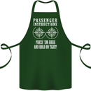 Biker Passenger Instructions Motorcycle Cotton Apron 100% Organic Forest Green