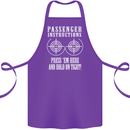 Biker Passenger Instructions Motorcycle Cotton Apron 100% Organic Purple