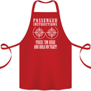 Biker Passenger Instructions Motorcycle Cotton Apron 100% Organic Red