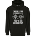 Biker Passenger Instructions Motorcycle Mens 80% Cotton Hoodie Black