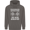 Biker Passenger Instructions Motorcycle Mens 80% Cotton Hoodie Charcoal