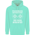 Biker Passenger Instructions Motorcycle Mens 80% Cotton Hoodie Peppermint