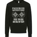 Biker Passenger Instructions Motorcycle Mens Sweatshirt Jumper Black