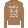 Biker Passenger Instructions Motorcycle Mens Sweatshirt Jumper Caramel Latte