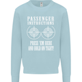 Biker Passenger Instructions Motorcycle Mens Sweatshirt Jumper Light Blue