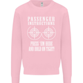 Biker Passenger Instructions Motorcycle Mens Sweatshirt Jumper Light Pink