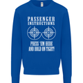 Biker Passenger Instructions Motorcycle Mens Sweatshirt Jumper Royal Blue