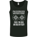 Biker Passenger Instructions Motorcycle Mens Vest Tank Top Black