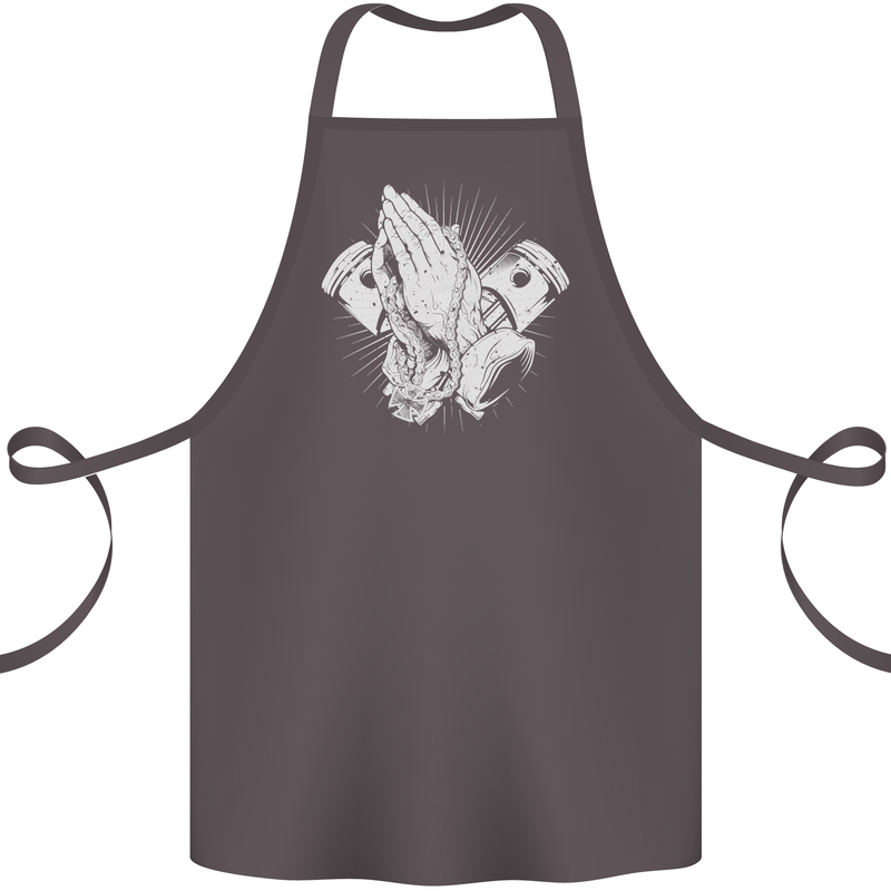 Biker Prayer Biker Motorcycle Motorbike Cotton Apron 100% Organic Dark Grey