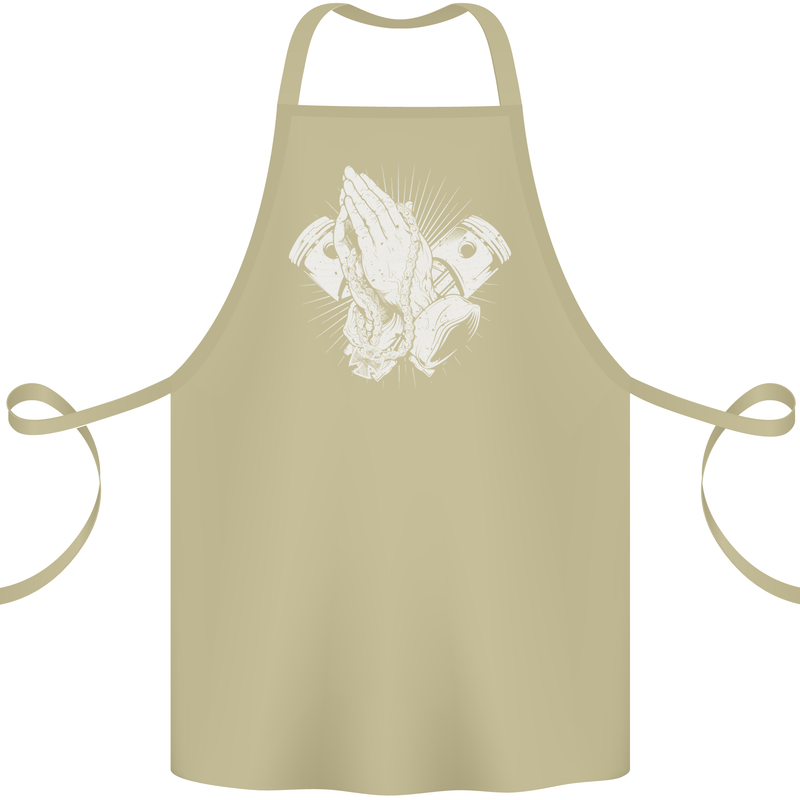 Biker Prayer Biker Motorcycle Motorbike Cotton Apron 100% Organic Khaki