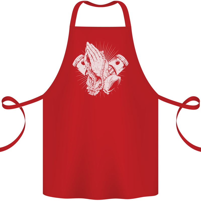 Biker Prayer Biker Motorcycle Motorbike Cotton Apron 100% Organic Red