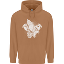 Biker Prayer Biker Motorcycle Motorbike Mens 80% Cotton Hoodie Caramel Latte