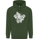 Biker Prayer Biker Motorcycle Motorbike Mens 80% Cotton Hoodie Forest Green