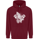Biker Prayer Biker Motorcycle Motorbike Mens 80% Cotton Hoodie Maroon