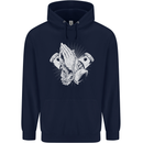 Biker Prayer Biker Motorcycle Motorbike Mens 80% Cotton Hoodie Navy Blue