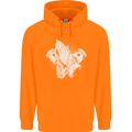 Biker Prayer Biker Motorcycle Motorbike Mens 80% Cotton Hoodie Orange