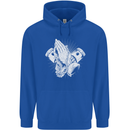 Biker Prayer Biker Motorcycle Motorbike Mens 80% Cotton Hoodie Royal Blue