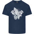 Biker Prayer Biker Motorcycle Motorbike Mens Cotton T-Shirt Tee Top Navy Blue