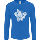 Biker Prayer Biker Motorcycle Motorbike Mens Long Sleeve T-Shirt Royal Blue