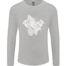 Biker Prayer Biker Motorcycle Motorbike Mens Long Sleeve T-Shirt Sports Grey