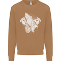 Biker Prayer Biker Motorcycle Motorbike Mens Sweatshirt Jumper Caramel Latte