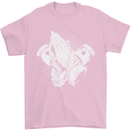 Biker Prayer Biker Motorcycle Motorbike Mens T-Shirt Cotton Gildan Light Pink