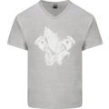 Biker Prayer Biker Motorcycle Motorbike Mens V-Neck Cotton T-Shirt Sports Grey
