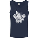 Biker Prayer Biker Motorcycle Motorbike Mens Vest Tank Top Navy Blue