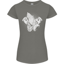 Biker Prayer Biker Motorcycle Motorbike Womens Petite Cut T-Shirt Charcoal