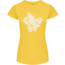 Biker Prayer Biker Motorcycle Motorbike Womens Petite Cut T-Shirt Yellow