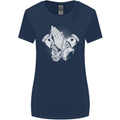 Biker Prayer Biker Motorcycle Motorbike Womens Wider Cut T-Shirt Navy Blue