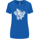 Biker Prayer Biker Motorcycle Motorbike Womens Wider Cut T-Shirt Royal Blue