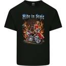 Biker Ride in Style Chopper Motorcycle Mens Cotton T-Shirt Tee Top Black