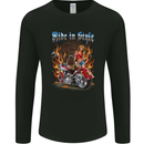 Biker Ride in Style Chopper Motorcycle Mens Long Sleeve T-Shirt Black