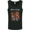 Biker Ride in Style Chopper Motorcycle Mens Vest Tank Top Black