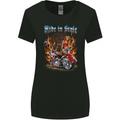 Biker Ride in Style Chopper Motorcycle Womens Wider Cut T-Shirt Black