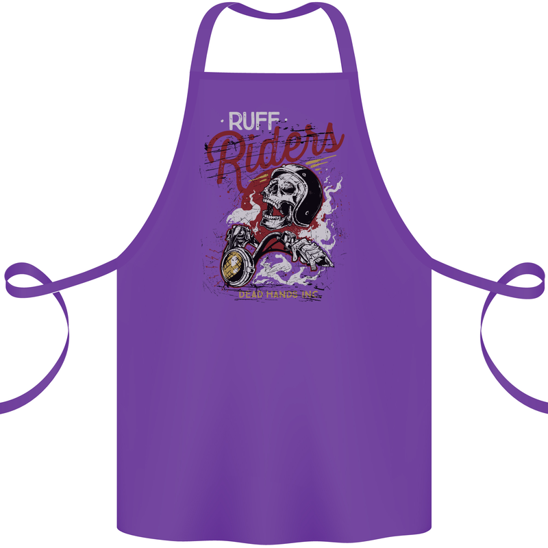 Biker Ruff Riders Motorcycle Motorbike Cotton Apron 100% Organic Purple