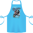 Biker Ruff Riders Motorcycle Motorbike Cotton Apron 100% Organic Turquoise
