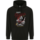 Biker Ruff Riders Motorcycle Motorbike Mens 80% Cotton Hoodie Black
