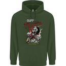 Biker Ruff Riders Motorcycle Motorbike Mens 80% Cotton Hoodie Forest Green