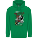 Biker Ruff Riders Motorcycle Motorbike Mens 80% Cotton Hoodie Irish Green