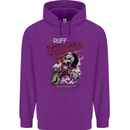 Biker Ruff Riders Motorcycle Motorbike Mens 80% Cotton Hoodie Purple