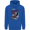 Biker Ruff Riders Motorcycle Motorbike Mens 80% Cotton Hoodie Royal Blue
