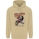 Biker Ruff Riders Motorcycle Motorbike Mens 80% Cotton Hoodie Sand
